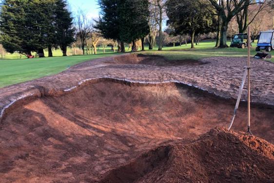 Bunkers under construction at Belvoir Park